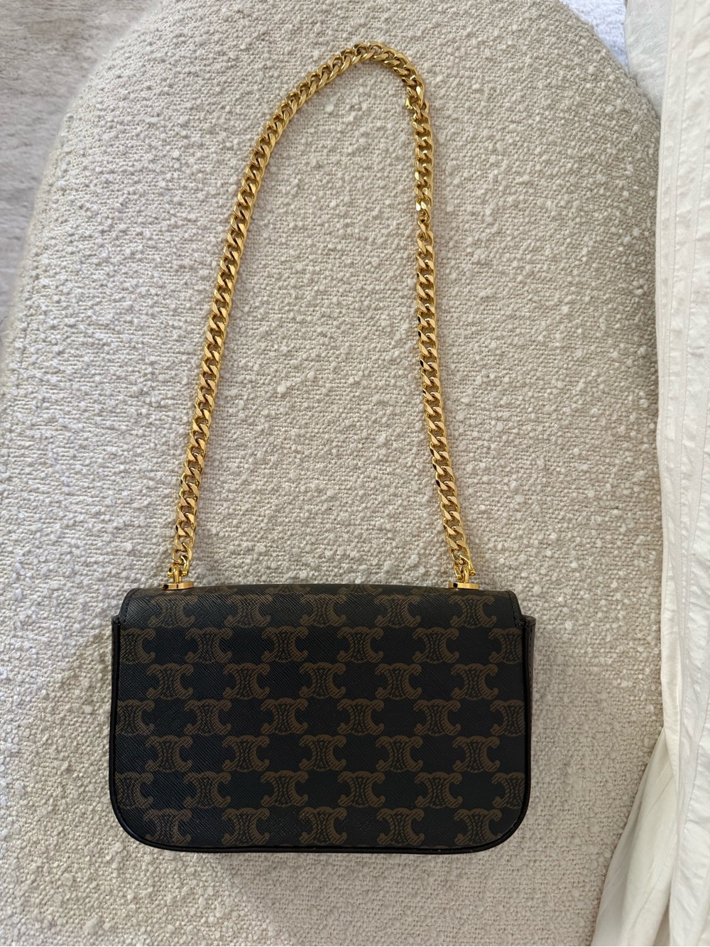 Celine Triomphe Chain Flap Bag - Picture 3 of 8